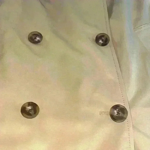 NWT Nine West ColorBlock Dual Tone Poplin Long Trench Old Money Coat Vest - Picture 7 of 12